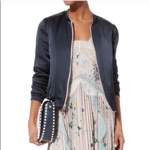 Intermix shimmer reversible bomber